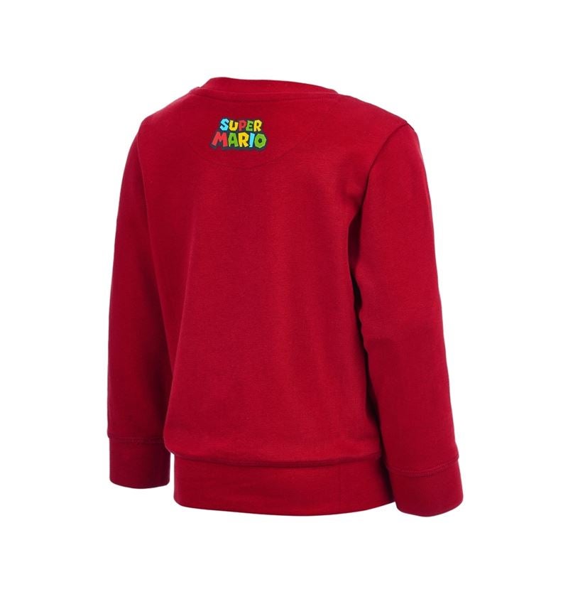 Shirts & Co.: Super Mario Sweatshirt, Kinder + feuerrot 3