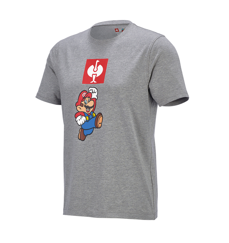 Collaborations: Super Mario T-Shirt, hommes + gris mélange 1