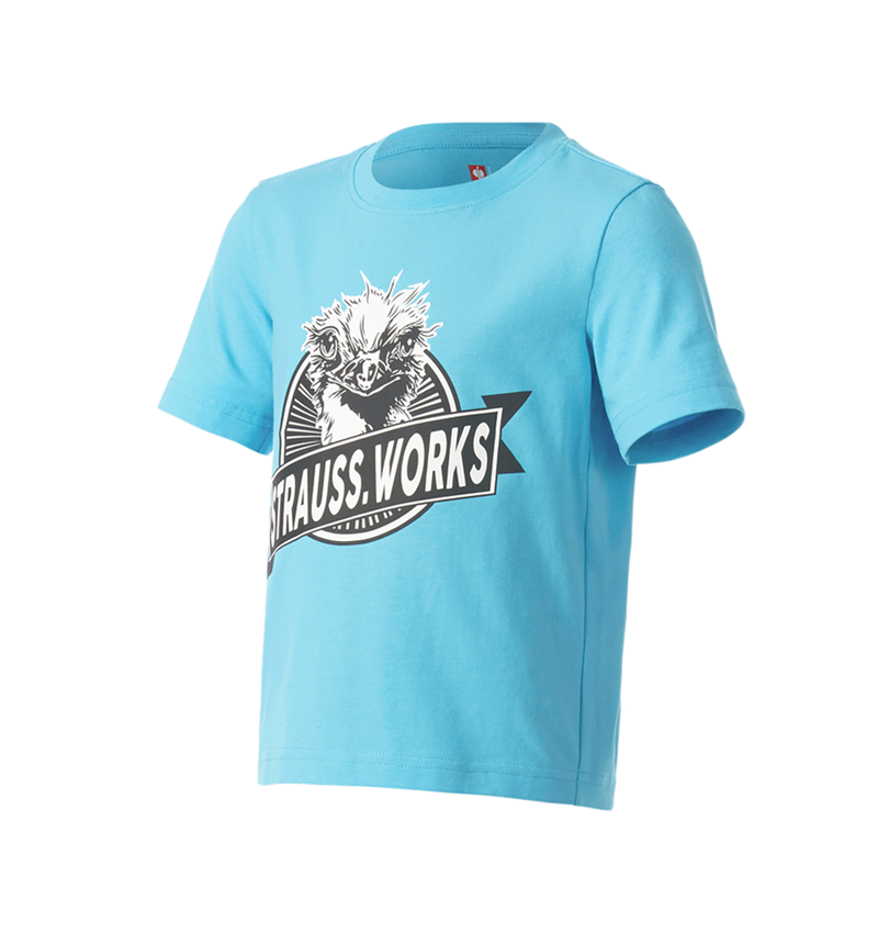 Hauts: e.s. T-shirt strauss works, enfants + lapis turquoise 4