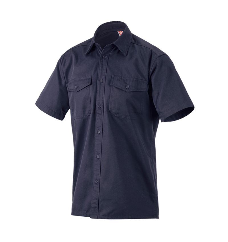 Shirts & Co.: Arbeitshemd e.s.classic, kurzarm + dunkelblau 2