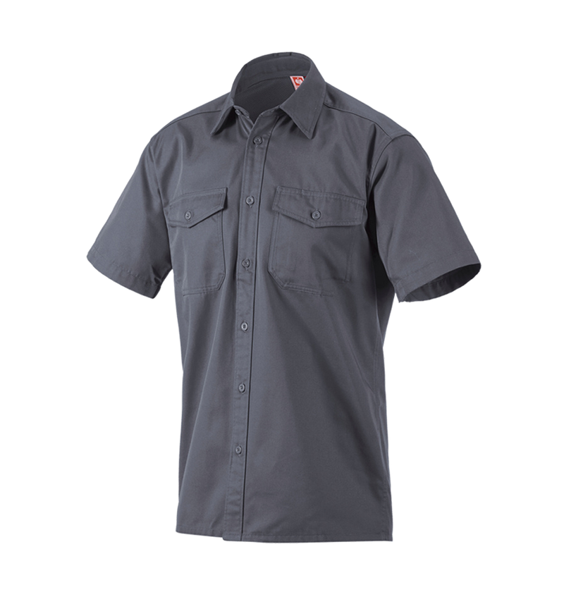 Shirts & Co.: Arbeitshemd e.s.classic, kurzarm + grau 2