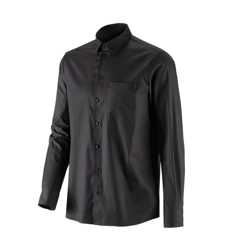 Shirts & Co.: e.s. Business Hemd cotton stretch, comfort fit + schwarz 4
