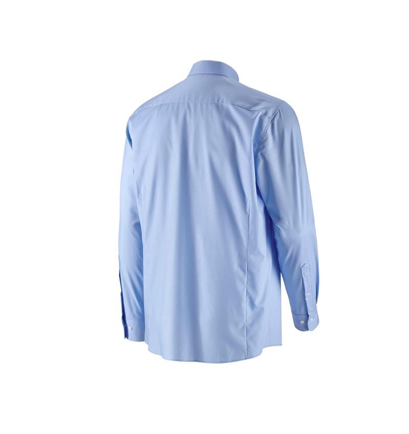 Hauts: e.s. Chemise de travail cotton stretch comfort fit + bleu glacial 5