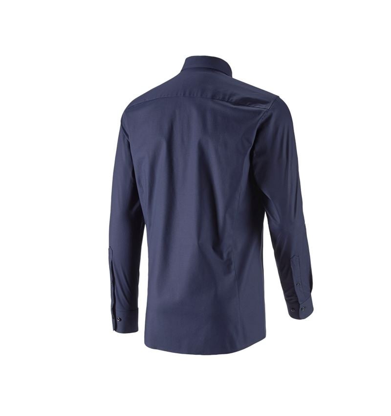 Shirts & Co.: e.s. Business Hemd cotton stretch, slim fit + dunkelblau 5