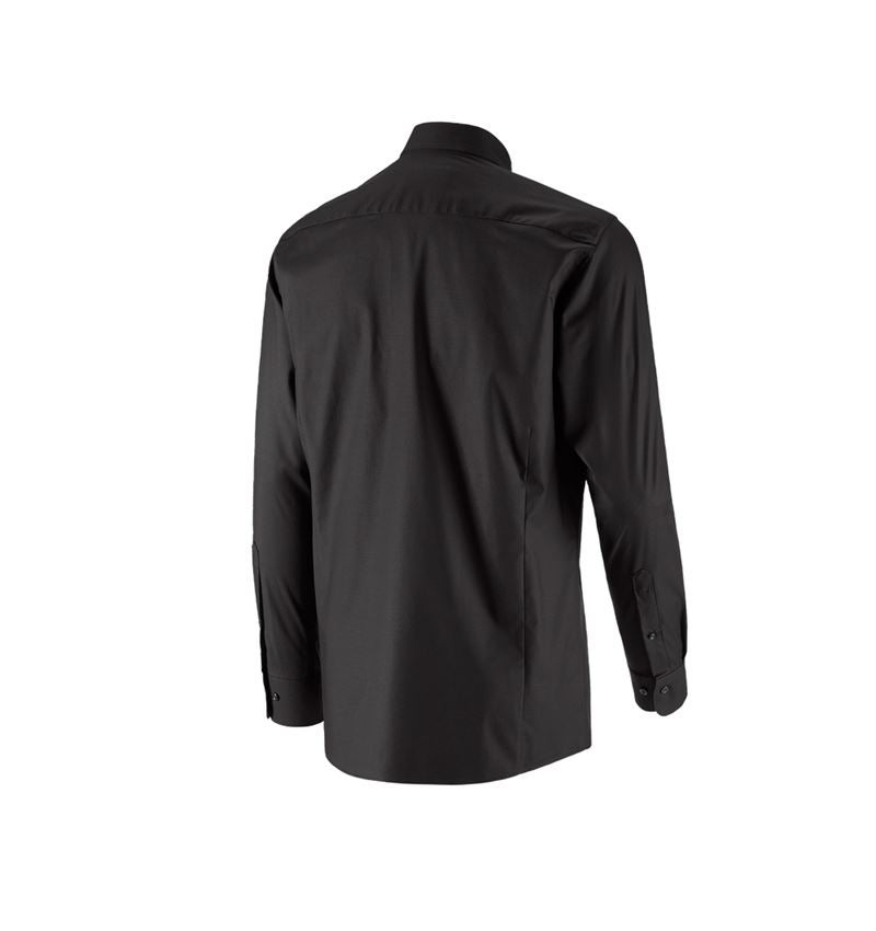 Shirts & Co.: e.s. Business Hemd cotton stretch, regular fit + schwarz 5