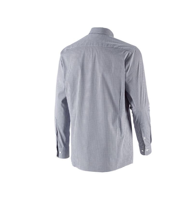Shirts & Co.: e.s. Business Hemd cotton stretch, regular fit + dunkelblau kariert 5