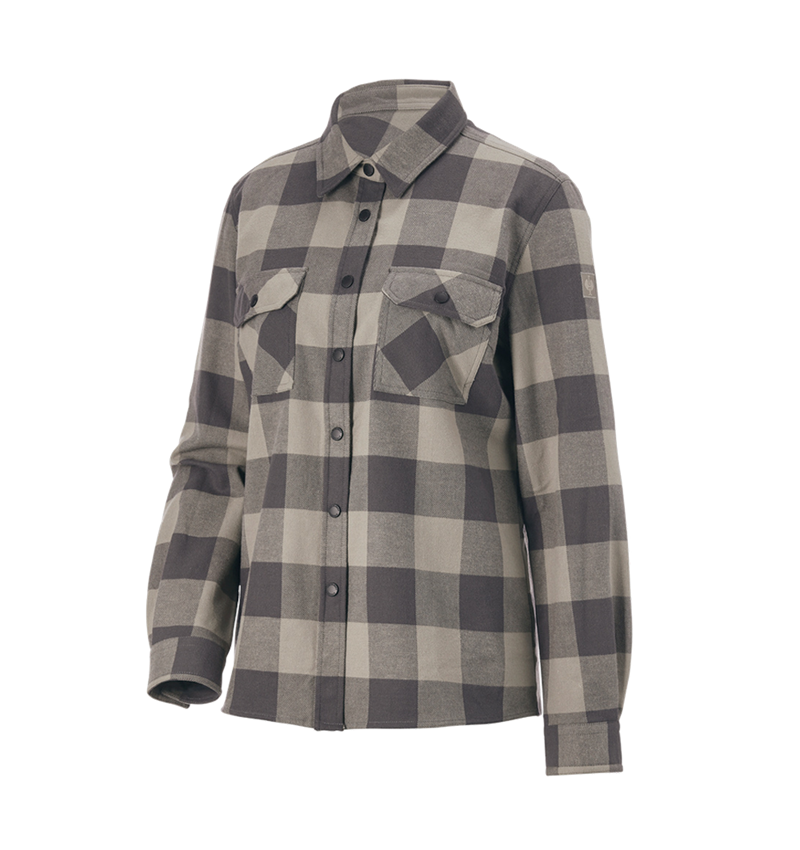 Shirts & Co.: Karohemd e.s.iconic, Damen + delphingrau/carbongrau 6