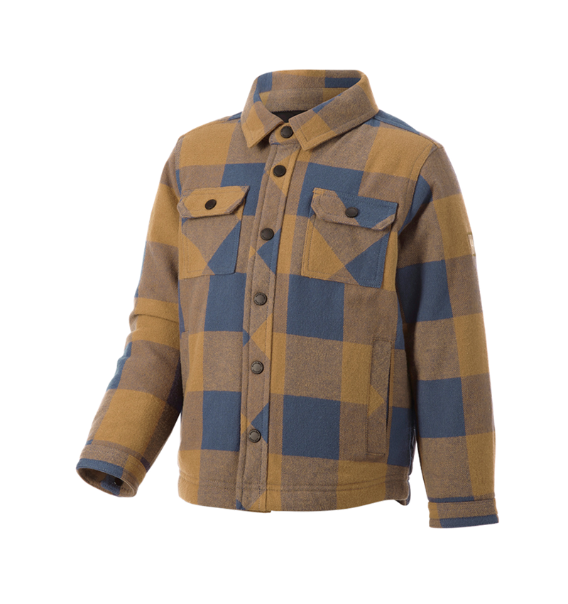 Shirts & Co.: Allseason Karohemd e.s.iconic, Kinder + mandelbraun/oxidblau 4