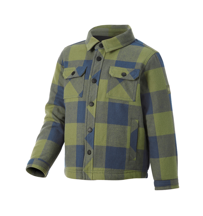 Shirts & Co.: Allseason Karohemd e.s.iconic, Kinder + berggrün/oxidblau 7