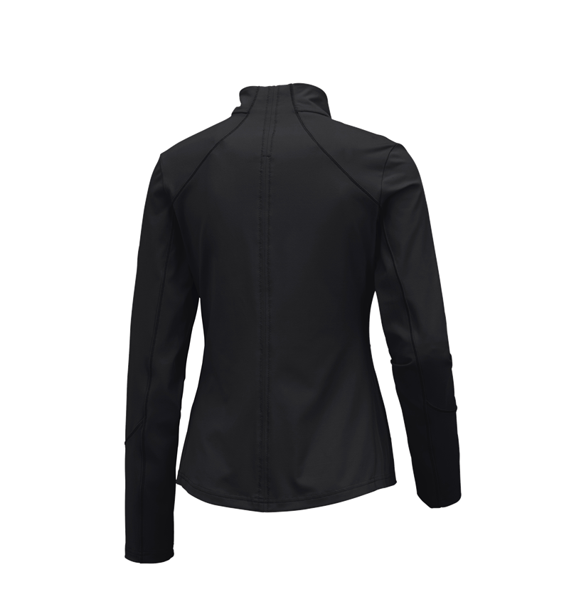 Shirts & Co.: e.s. Funktions Sweatjacke solid, Damen + schwarz 2