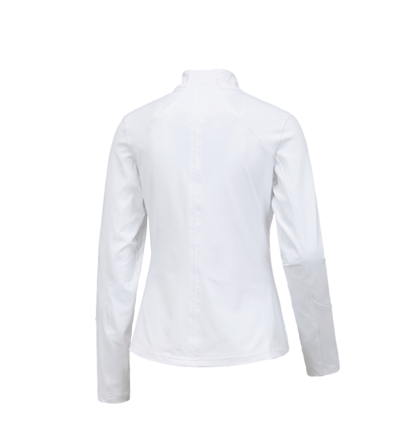 Shirts & Co.: e.s. Funktions Sweatjacke solid, Damen + weiß 2