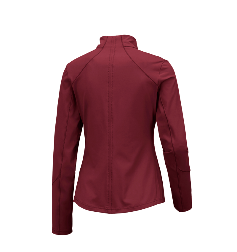 Shirts & Co.: e.s. Funktions Sweatjacke solid, Damen + rubin 2