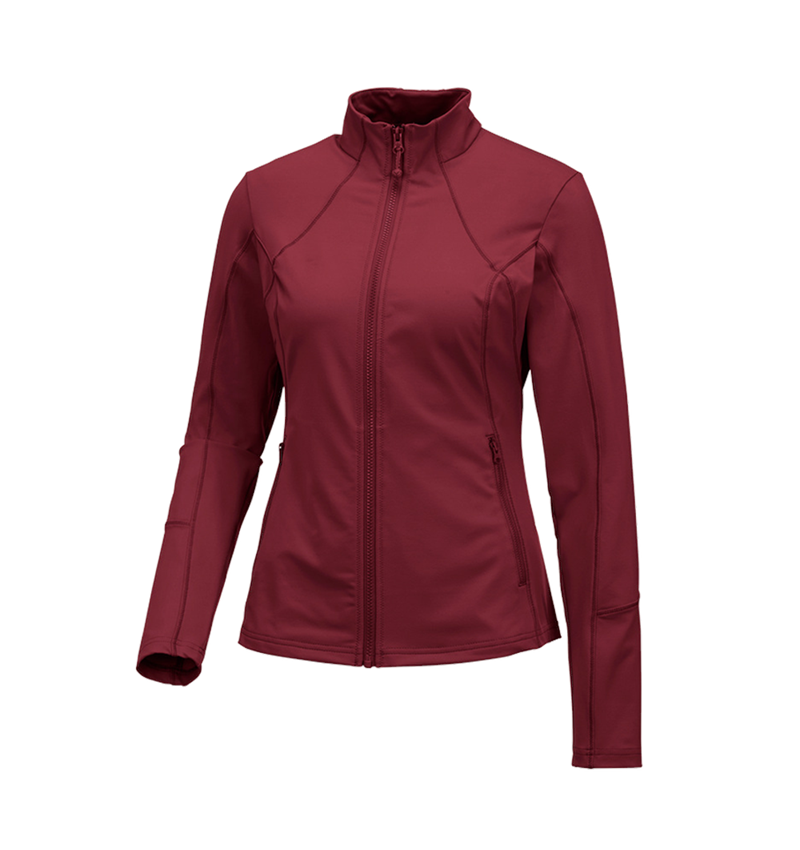 Shirts & Co.: e.s. Funktions Sweatjacke solid, Damen + rubin 1