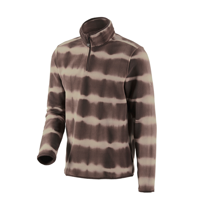 Shirts & Co.: Fleece Troyer tie-dye e.s.motion ten + kastanie/pekanbraun 3