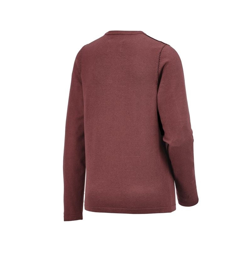 Hauts: Pullover à col rond e.s.iconic, femmes + rouge oxyde 8