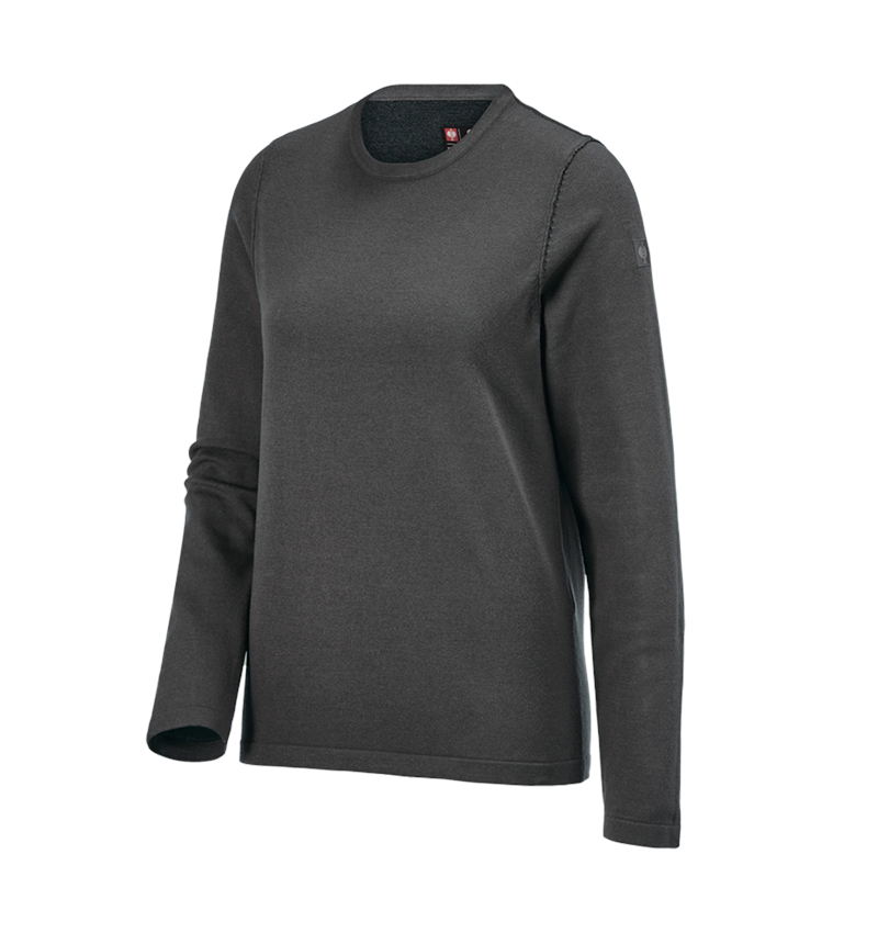 Hauts: Pullover à col rond e.s.iconic, femmes + gris carbone 8