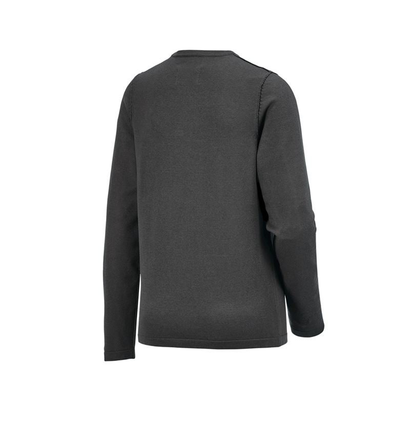 Hauts: Pullover à col rond e.s.iconic, femmes + gris carbone 9