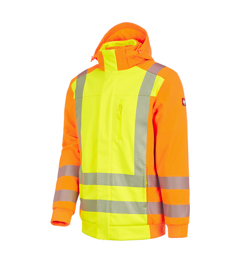 Vestes de travail: Veste d'hiver softshell de sign. e.s.motion 2020 + jaune fluo/orange fluo 2