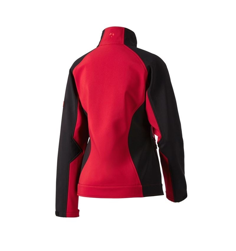 Installateurs / Plombier: Veste Softshell dryplexx® softlight, femmes + rouge/noir 5