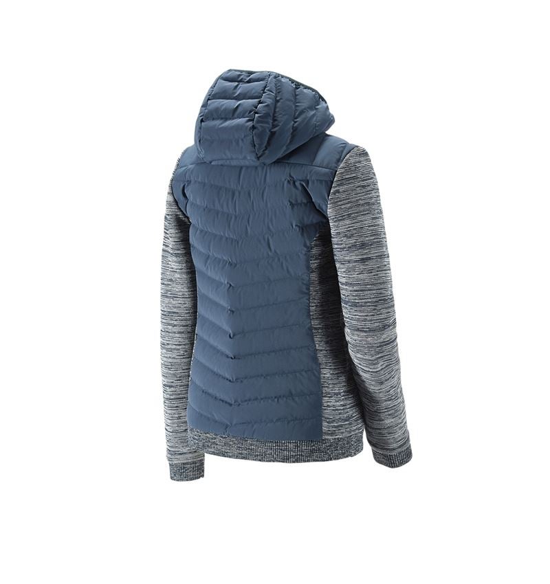 Vestes de travail: Veste en tricot à capuche hybr. e.s.motion ten, f. + bleu ardoise mélange 3