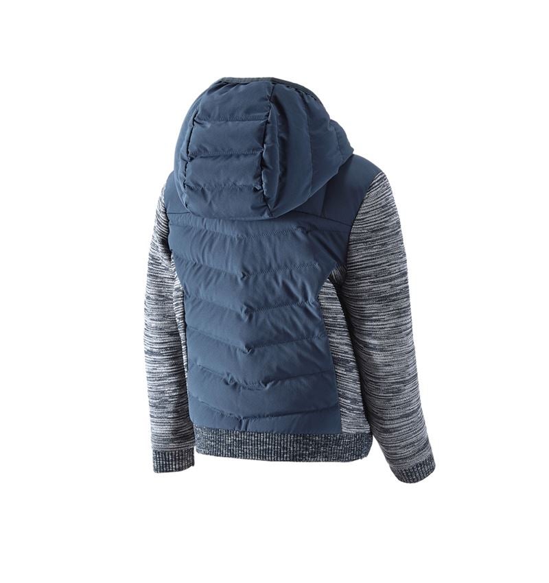 Vestes: Veste en tricot à capuche hybride e.s.motion ten + bleu ardoise mélange 3