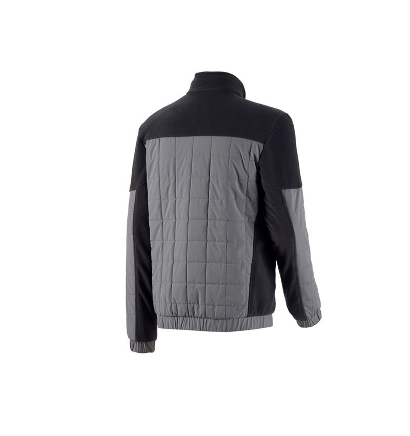 Vestes de travail: Veste en laine polaire hybride e.s.concrete + noir/gris basalte 3
