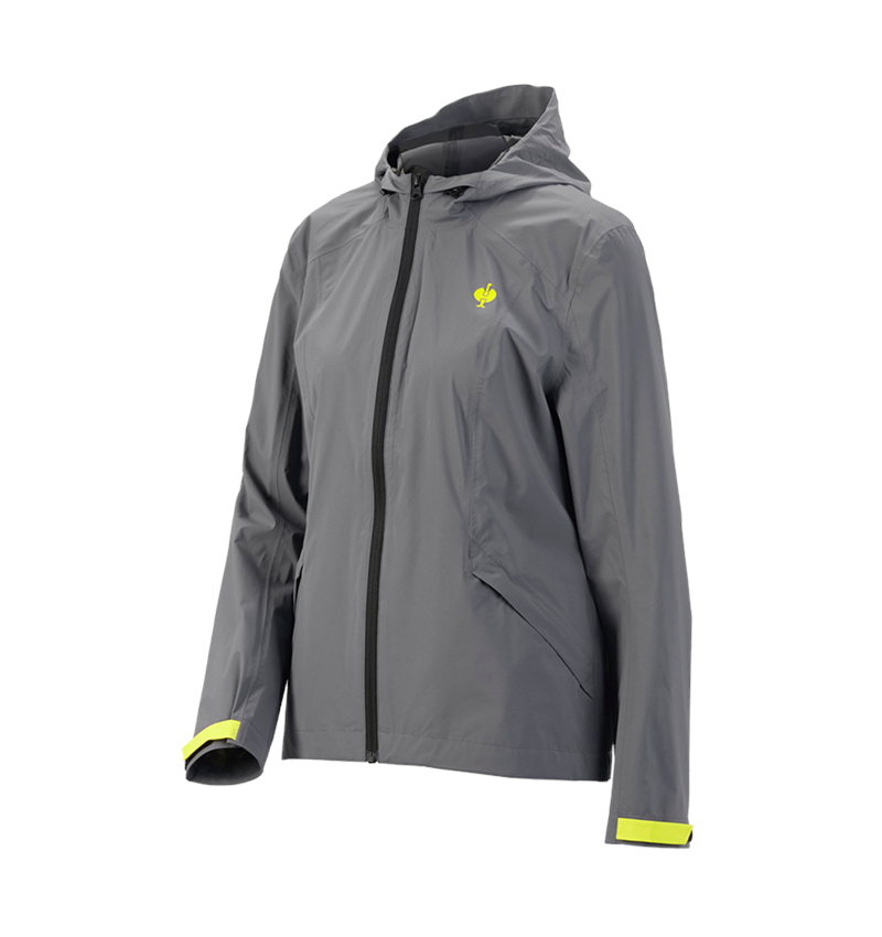 Vestes de travail: Coupe-vent light-pack e.s.trail, femmes + gris basalte/jaune acide 3