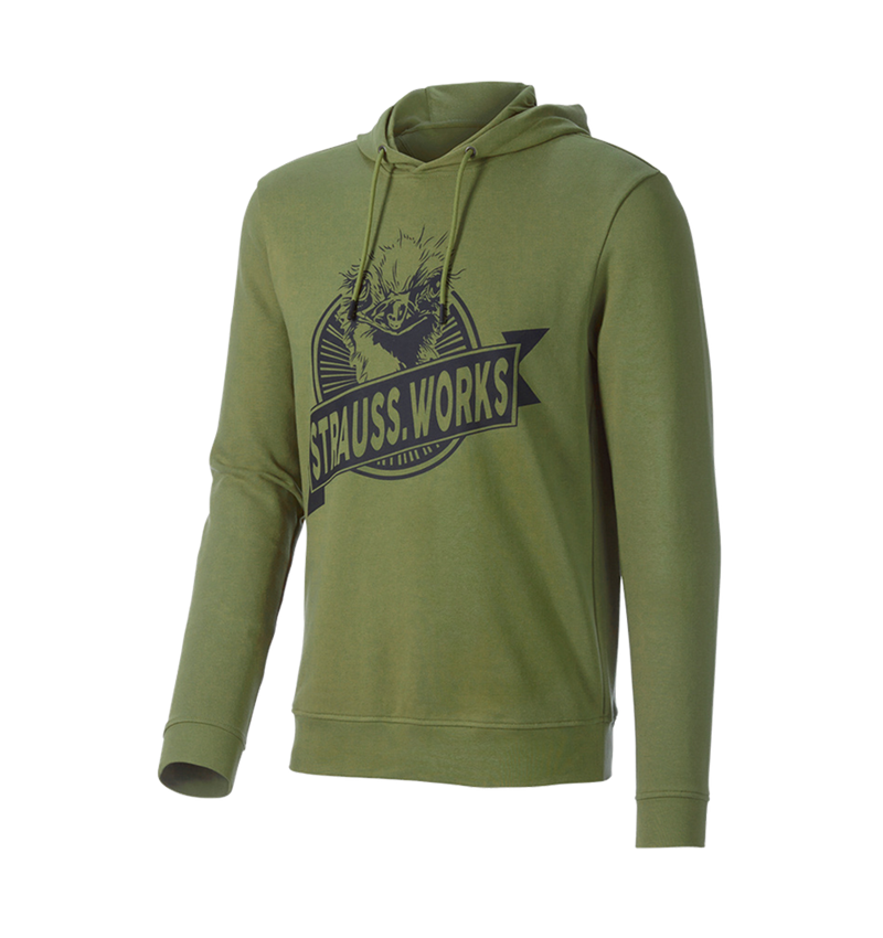 Bekleidung: Hoody-Sweatshirt e.s.iconic works + berggrün 3