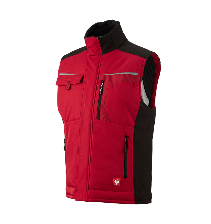 Froid: Gilet Softshell e.s.motion + rouge/noir 1
