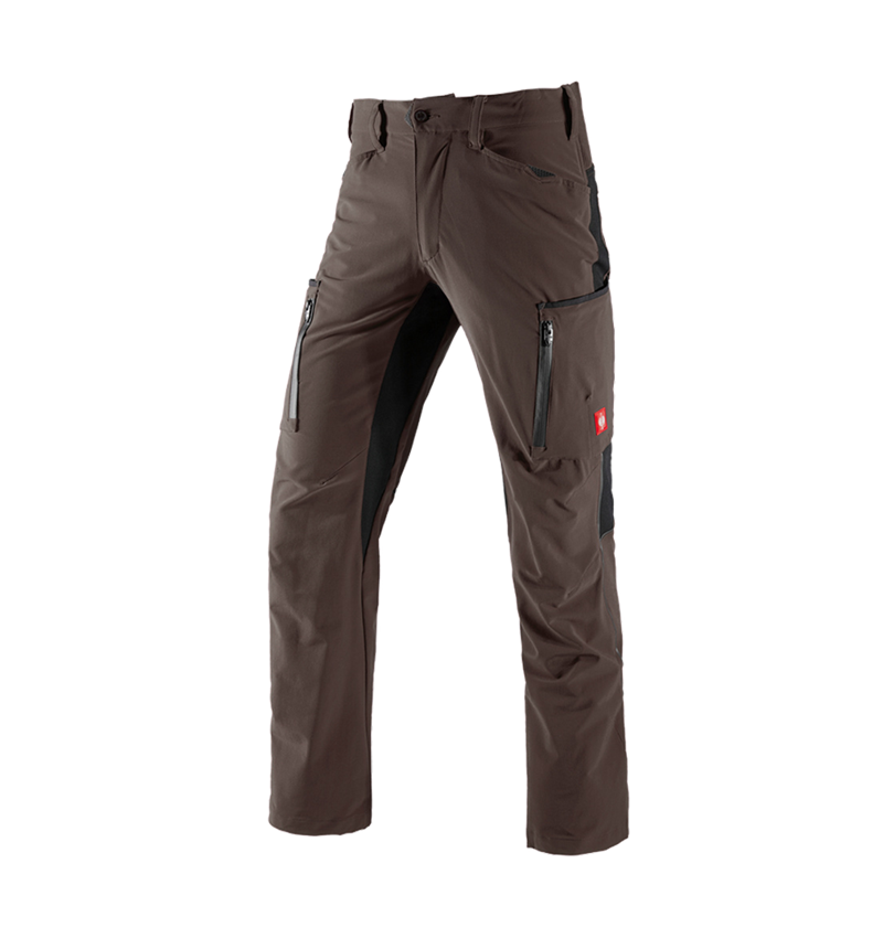 Pantalons de travail: Pantalon Cargo e.s.vision stretch, hommes + marron/noir 2
