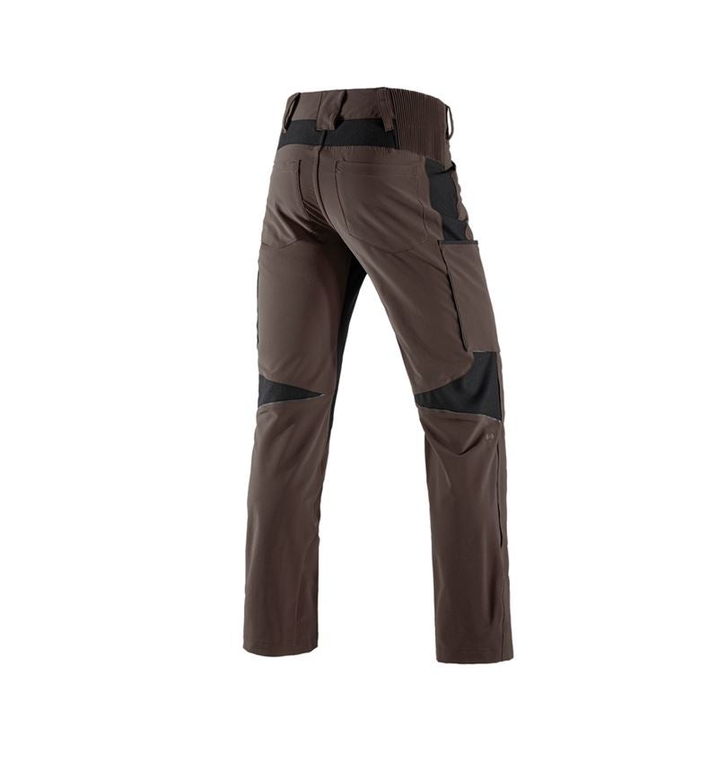 Pantalons de travail: Pantalon Cargo e.s.vision stretch, hommes + marron/noir 3