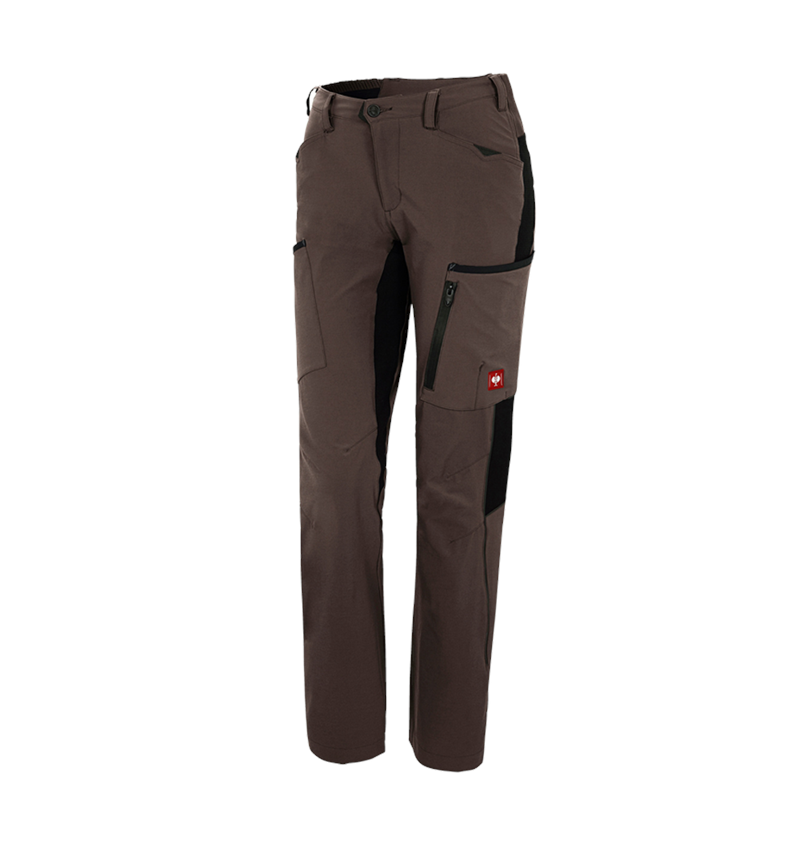 Pantalons de travail: Pantalon Cargo e.s.vision stretch, femmes + marron/noir 2