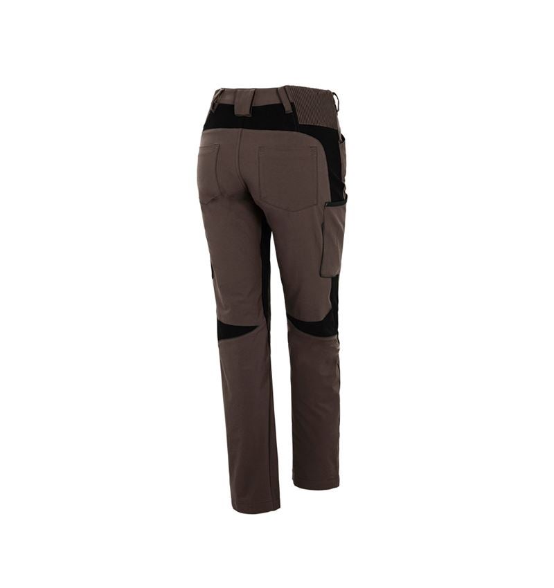 Pantalons de travail: Pantalon Cargo e.s.vision stretch, femmes + marron/noir 3