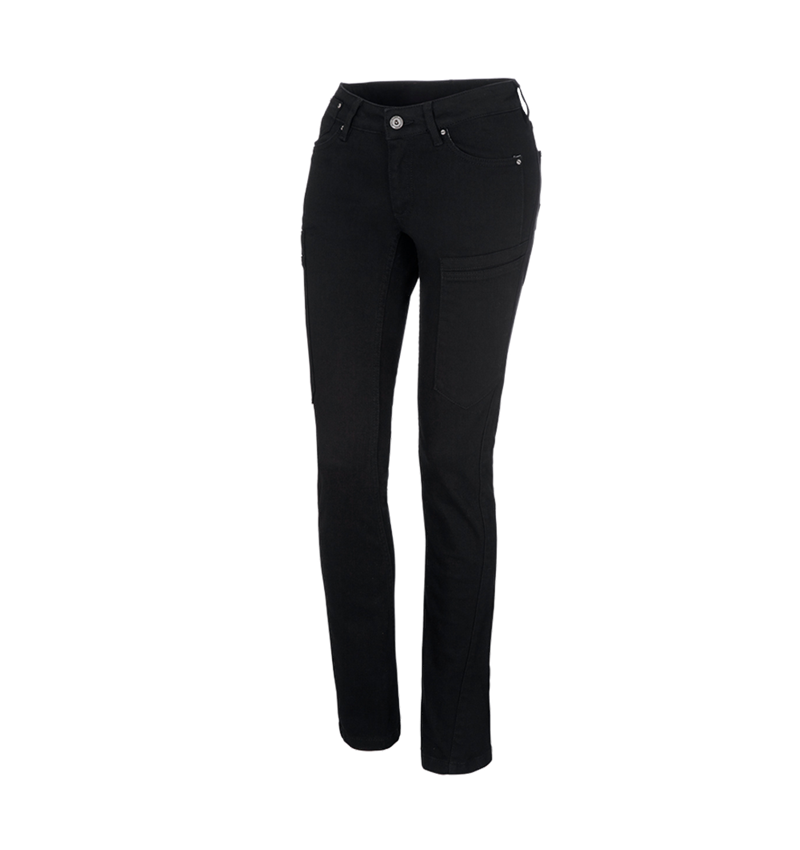 Hosen: e.s. 7-Pocket-Jeans, Damen + schwarz 3
