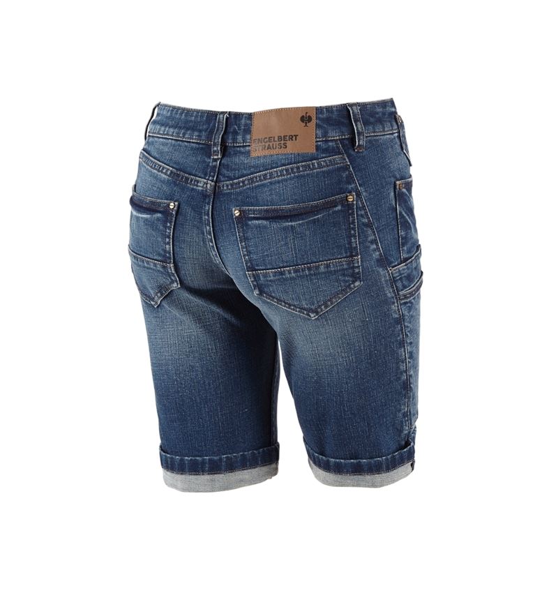Pantalons de travail: e.s. Short en jeans 7 poches, femmes + stonewashed 3