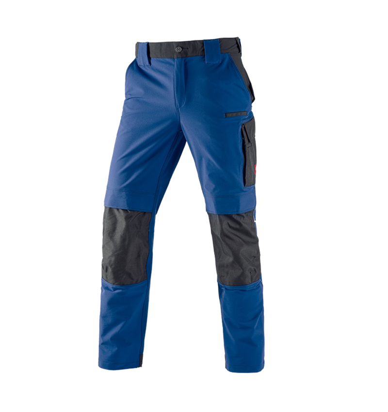 Pantalons de travail: Fonct. pantalon à taille élast. e.s.dynashield + bleu royal/noir 2