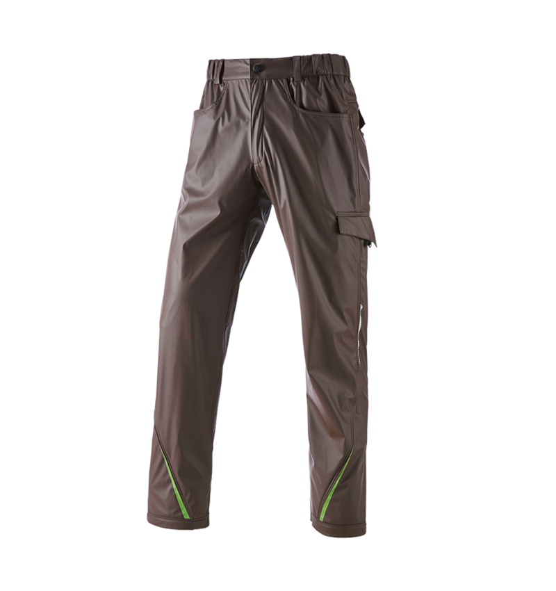 Pantalons de travail: Pantalon de pluie e.s.motion 2020 superflex + marron/vert d'eau 2