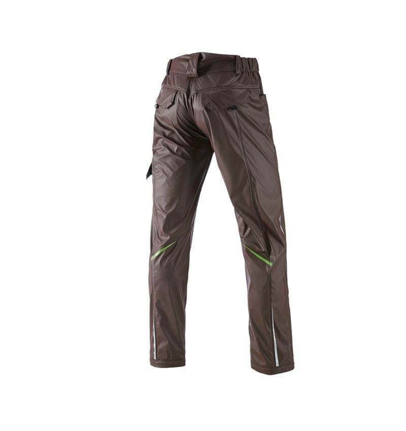 Pantalons de travail: Pantalon de pluie e.s.motion 2020 superflex + marron/vert d'eau 3