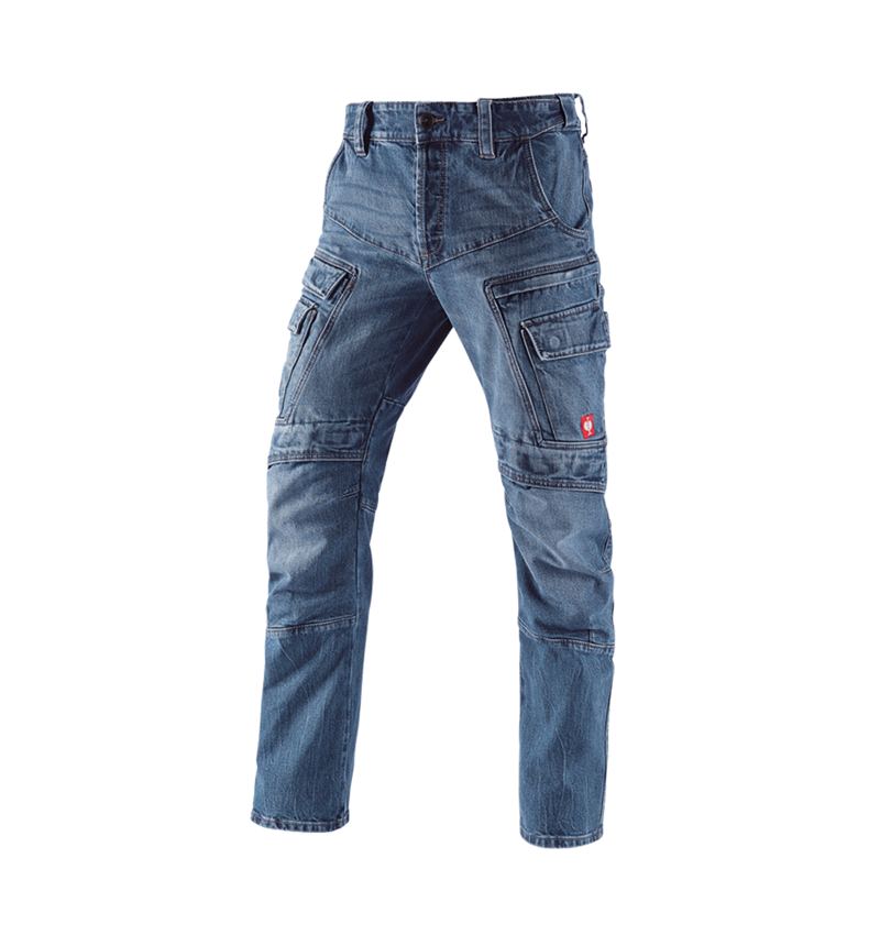 Hosen: e.s. Cargo Worker-Jeans POWERdenim + stonewashed 8