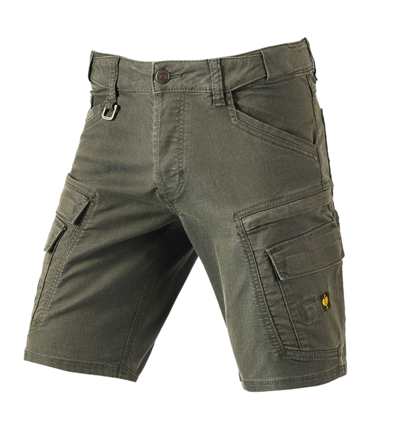 Pantalons de travail: Short cargo e.s.vintage + vert camouflage 2