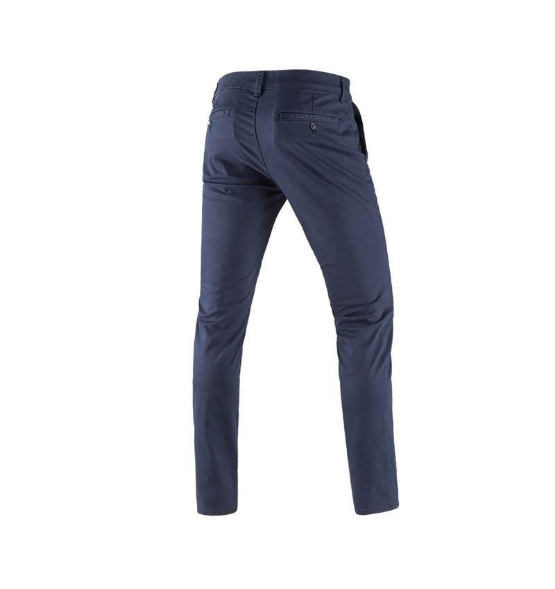 Thèmes: e.s. Pantalon de travail à 5 poches Chino + bleu foncé 3