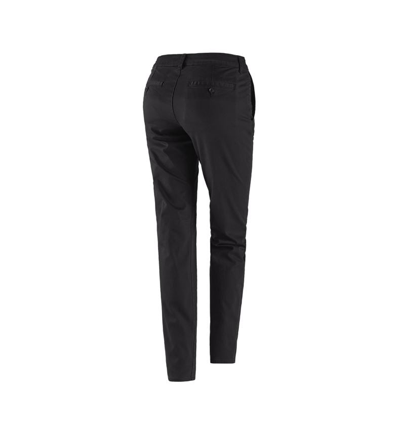Pantalons de travail: e.s. Pantalon de travail à 5 poches Chino,femmes + noir 3