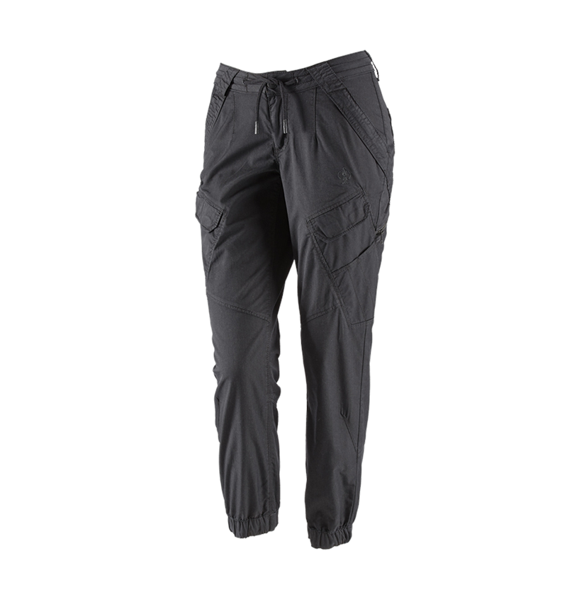 Pantalons de travail: Pantalon Cargo e.s. ventura vintage, femmes + noir 2