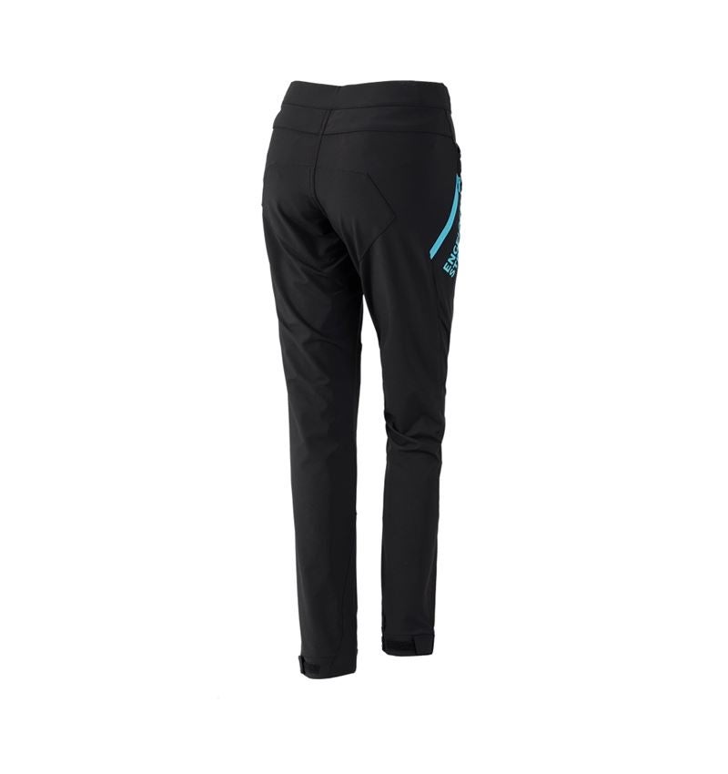Vêtements: Pantalon de fonction e.s.trail, femmes + noir/lapis turquoise 3