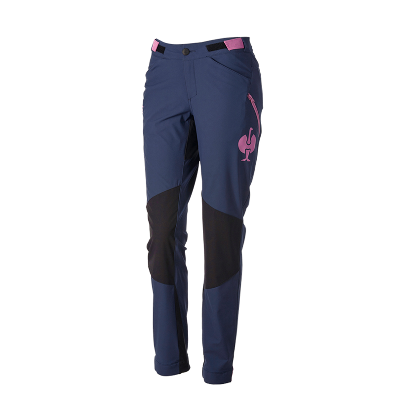 Pantalons de travail: Pantalon de fonction e.s.trail, femmes + bleu profond/rose tara 6