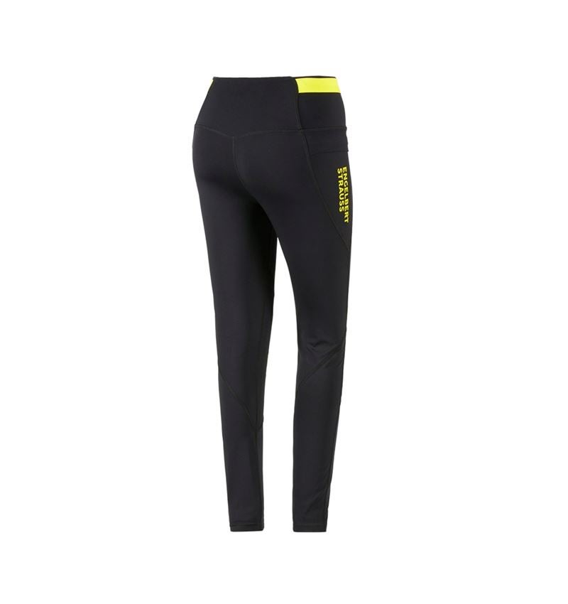 Pantalons de travail: Collant Race e.s.trail, femmes + noir/jaune acide 5