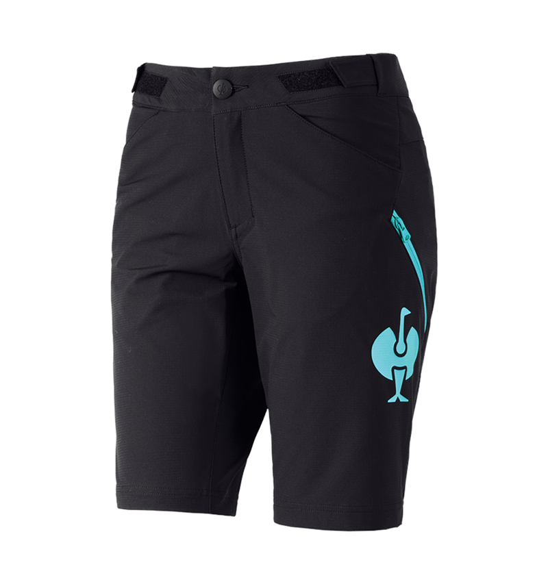 Pantalons de travail: Fonctionnelle short e.s.trail, femmes + noir/lapis turquoise 2