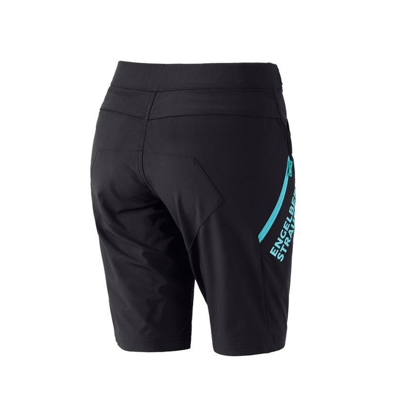 Pantalons de travail: Fonctionnelle short e.s.trail, femmes + noir/lapis turquoise 3