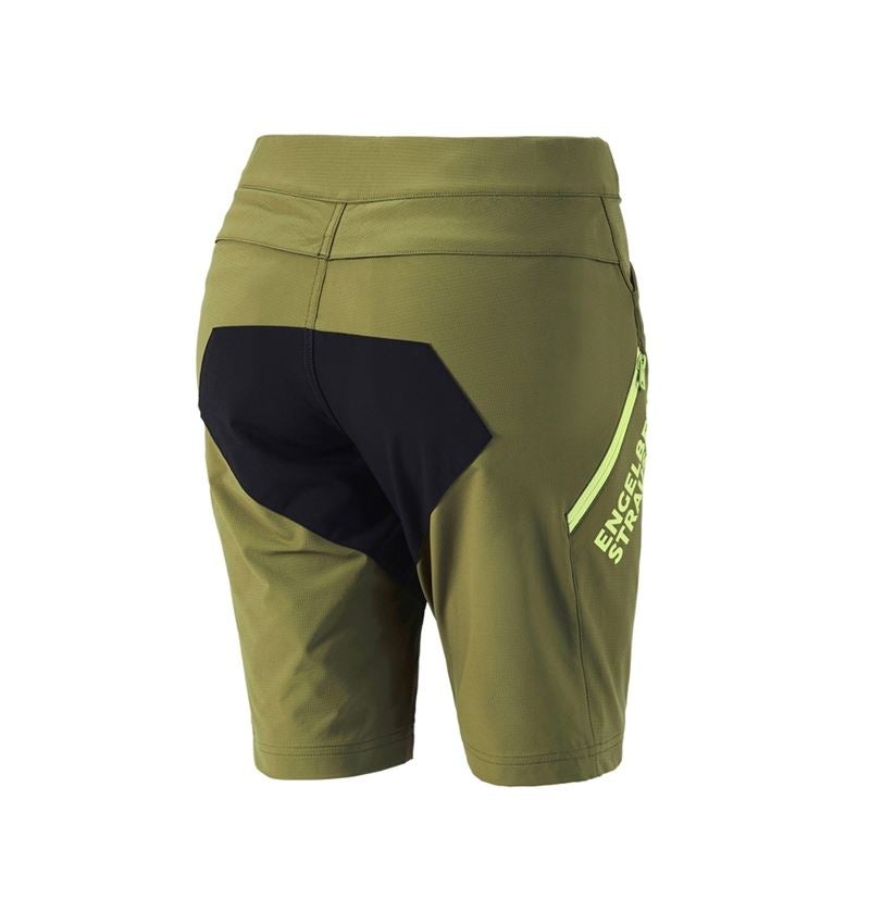 Pantalons de travail: Fonctionnelle short e.s.trail, femmes + vert genévrier/vert citron 3