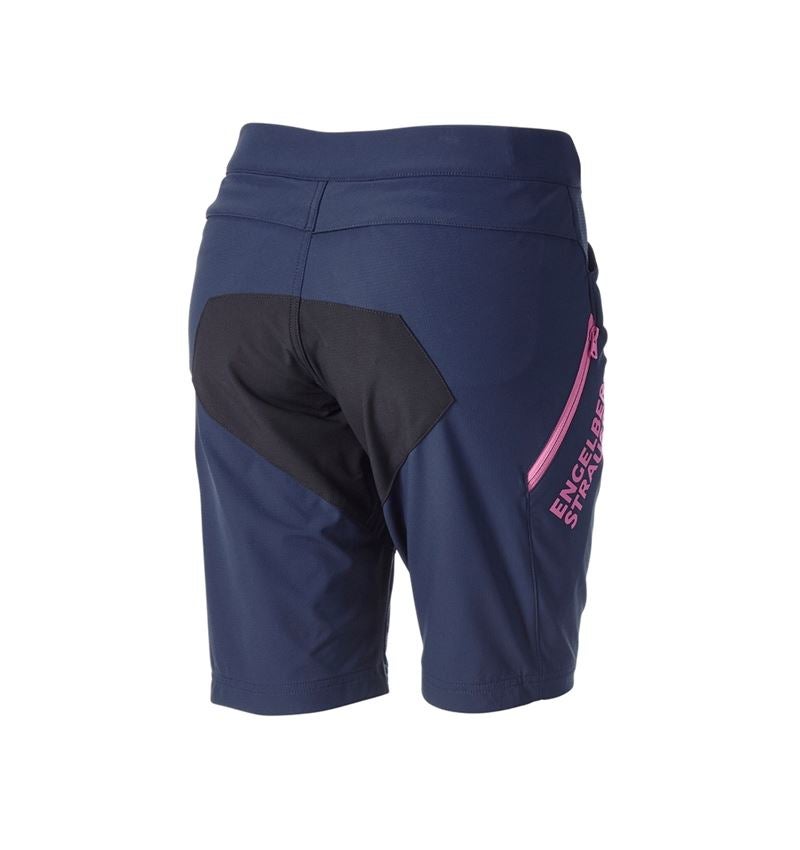 Pantalons de travail: Fonctionnelle short e.s.trail, femmes + bleu profond/rose tara 4